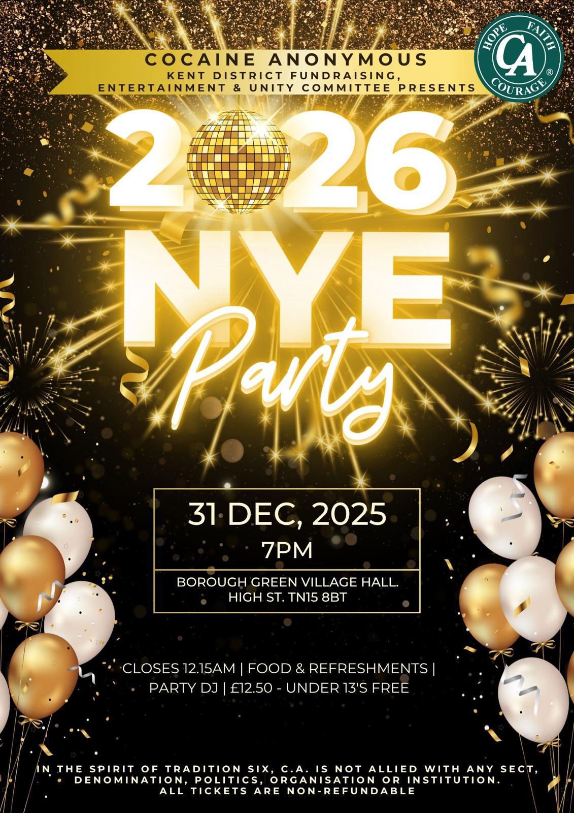 CA Kent NYE party 2025